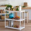 MeshWorks © 3 Tier Plant Shelving With Wood Top -Garden Serie Store 8613017 02v meshworks 3 tier plant shelf with wood top