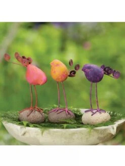 Birds On Stones Set 8 Birds On Stones Set -Garden Serie Store 8613371 01V 3 4