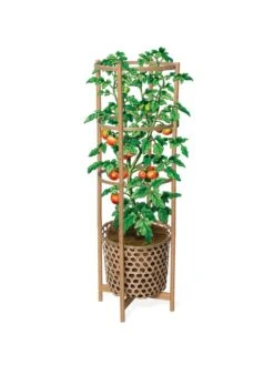 Elevated Bamboo Tomato Planter And Trellis -Garden Serie Store 8613502 art flat