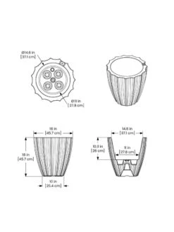 Sedona Round Planter, 18" Diameter 10 Sedona Round Planter, 18" Diameter -Garden Serie Store 8613526 07V 3 4