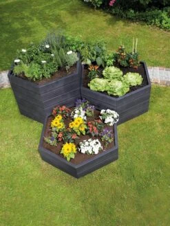 Modular Hexagon Raised Bed Kit, 28.5" -Garden Serie Store 8614244 04V