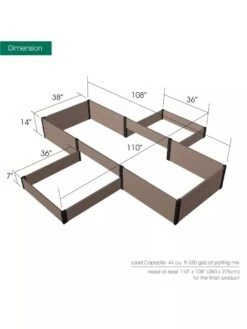 Terraced Cross Garden Bed -Garden Serie Store 8614259 03V 3 4