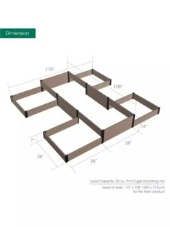 Terraced H-Shape Garden Bed 8 Terraced H-Shape Garden Bed -Garden Serie Store 8614260 03V 3 4