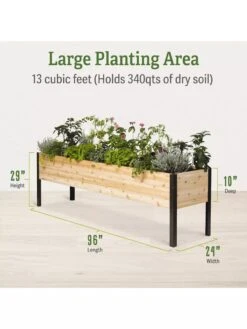 Elevated Planter Box, 2' X 8' -Garden Serie Store B00EOW8FHU raisedbed dimensions 1